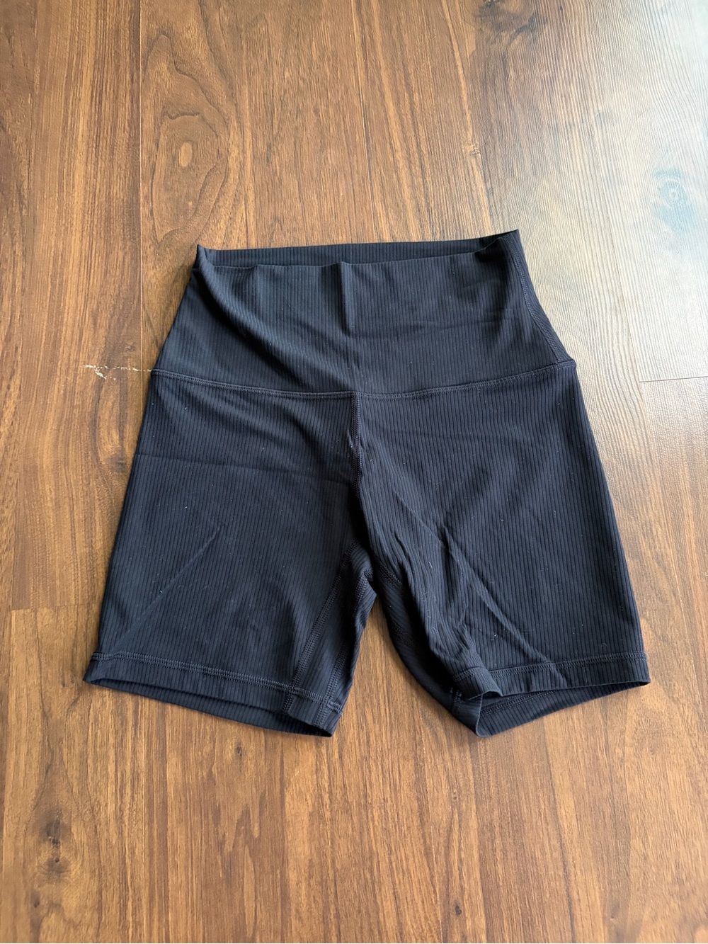 lululemon athletica Black High-Rise Ribbed Bike Shorts - Picture 2 of 2